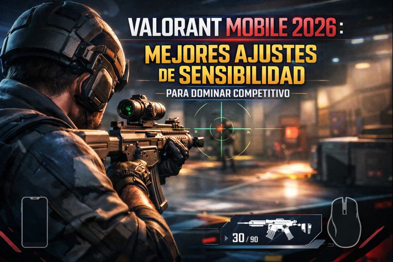 Configuración de sensibilidad competitiva en Valorant Mobile 2026 para móvil y emulador
