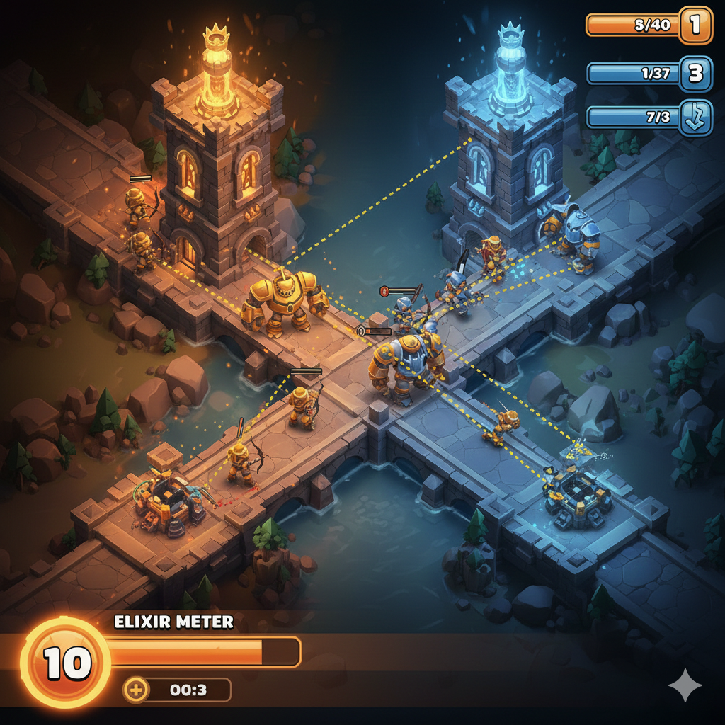 Adaptación estratégica y lectura del rival en partidas competitivas de Clash Royale