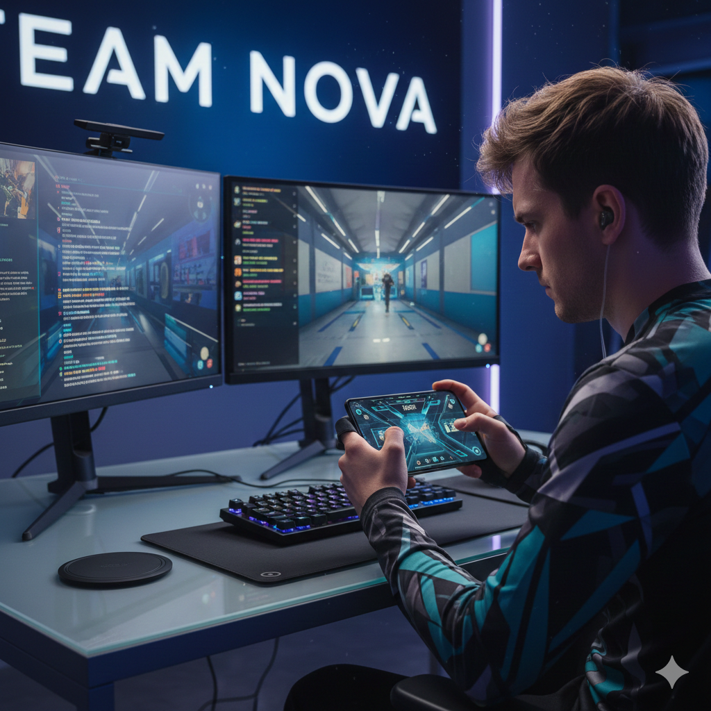 Jugador utilizando un smartphone moderno para juegos móviles con alto rendimiento en 2026